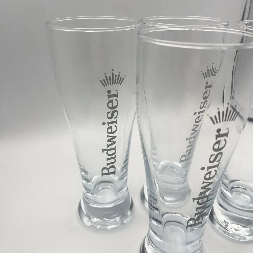 Budweiser 16.9 Pilsner Glass Set Of 4